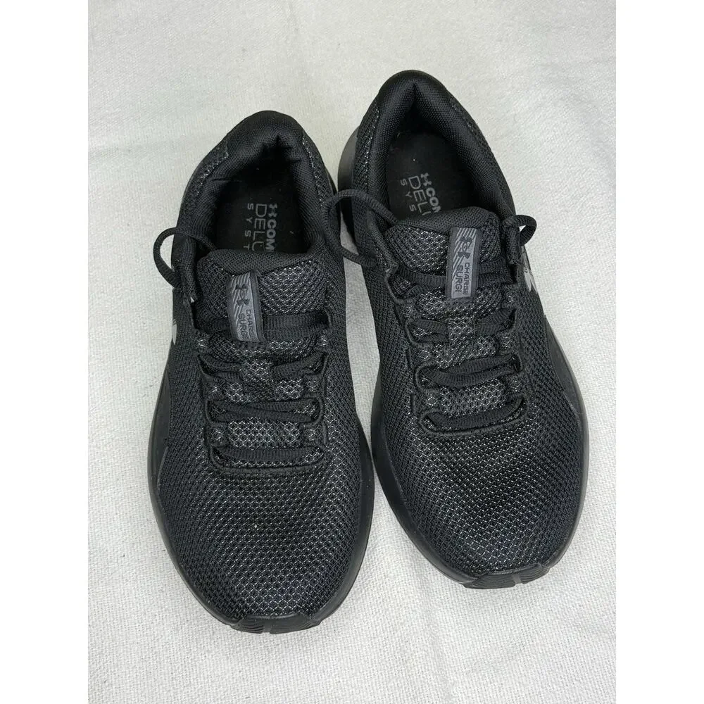 Under Armour Women's Charged Surge 4 Running Shoe Black 3027007-002 Size 8.5